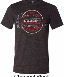 Mens Dodge Shirt Vintage Dodge Sign Tri Blend Crewneck Tee T-Shirt