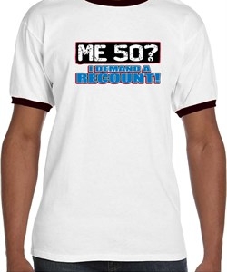 Mens Funny Birthday Shirt Me 50 Ringer Tee T-Shirt