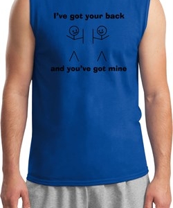 Mens Funny Shirt I've Got Your Back Muscle Tee T-Shirt