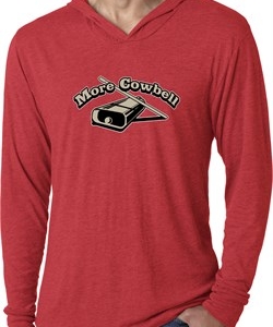 Mens Funny Shirt More Cowbell Lightweight Hoodie Tee T-Shirt