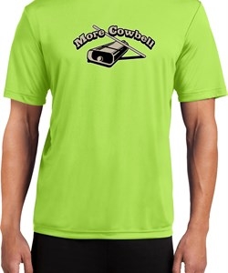 Mens Funny Shirt More Cowbell Moisture Wicking Tee T-Shirt