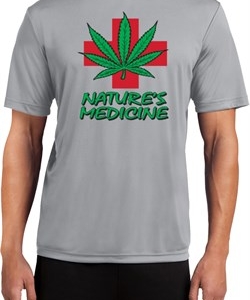 Mens Funny Shirt Natures Medicine Moisture Wicking Tee T-Shirt