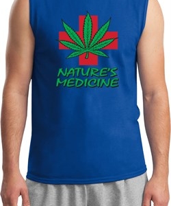 Mens Funny Shirt Natures Medicine Muscle Tee T-Shirt
