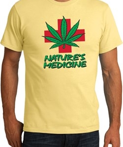 Mens Funny Shirt Natures Medicine Organic Tee T-Shirt