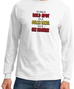 Mens Funny Shirt Not a Bald Spot Long Sleeve Tee T-Shirt