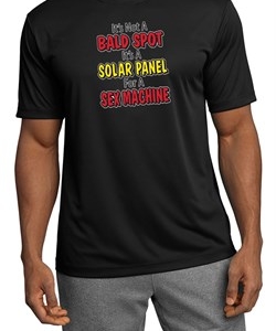 Mens Funny Shirt Not a Bald Spot Moisture Wicking Tee T-Shirt