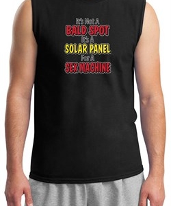 Mens Funny Shirt Not a Bald Spot Muscle Tee T-Shirt