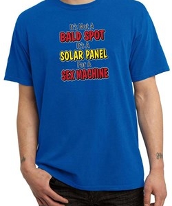 Mens Funny Shirt Not a Bald Spot Pigment Dyed Tee T-Shirt