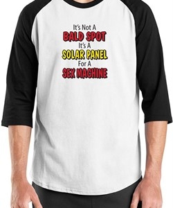 Mens Funny Shirt Not a Bald Spot Raglan Tee T-Shirt