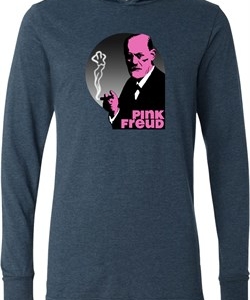 Mens Funny Shirt Pink Freud Lightweight Hoodie Tee T-Shirt