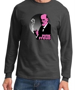 Mens Funny Shirt Pink Freud Long Sleeve Tee T-Shirt