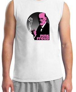 Mens Funny Shirt Pink Freud Muscle Tee T-Shirt
