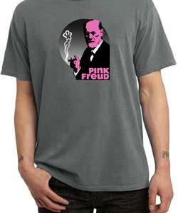 Mens Funny Shirt Pink Freud Pigment Dyed Tee T-Shirt