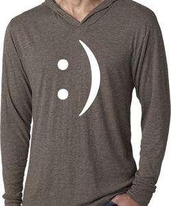 Mens Funny Shirt Smiley Chat Face Lightweight Hoodie Tee T-Shirt