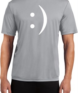 Mens Funny Shirt Smiley Chat Face Moisture Wicking Tee T-Shirt