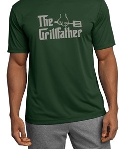 Mens Funny Shirt The Grill Father Moisture Wicking Tee T-Shirt