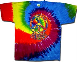 Funky Peace Sign Symbol Retro Swirl Adult Unisex T-shirt Tee Shirt