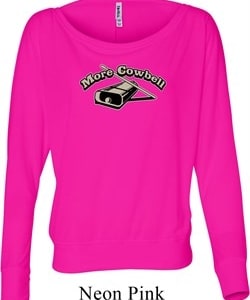 Ladies Funny Shirt More Cowbell Off Shoulder Tee T-Shirt