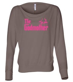 Ladies Funny Shirt The Godmother Off Shoulder Tee T-Shirt