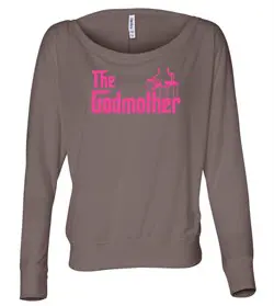 Ladies Funny Shirt The Godmother Off Shoulder Tee T-Shirt
