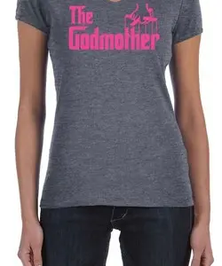 Ladies Funny Shirt The Godmother V-neck Tee T-Shirt