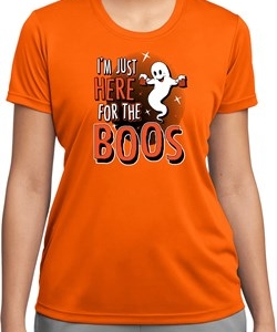 Ladies Halloween Tee I'm Here for the Boos Dry Wicking T-shirt
