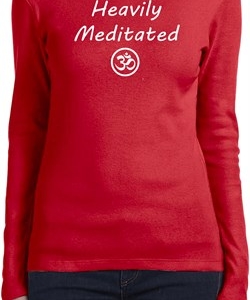 Ladies Yoga Tee Heavily Meditated with OM Long Sleeve
