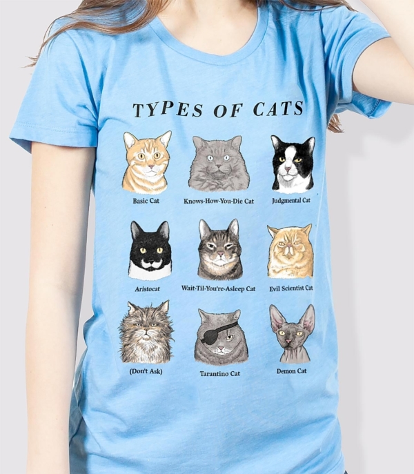 Types of Cats Women's Cotton/Poly T-Shirt