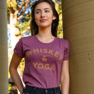 Whiskey & Yoga Women's Cotton/Poly T-Shirt