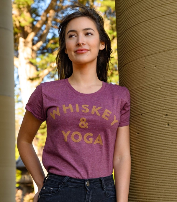 Whiskey & Yoga Women's Cotton/Poly T-Shirt