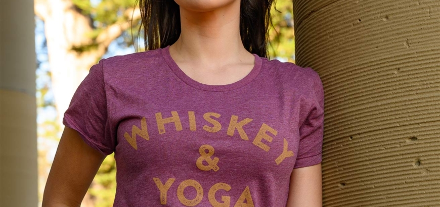 Whiskey & Yoga Women's Cotton/Poly T-Shirt
