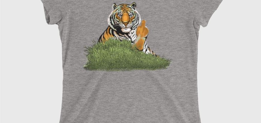 Angry Tiger Women's Cotton/Poly T-Shirt