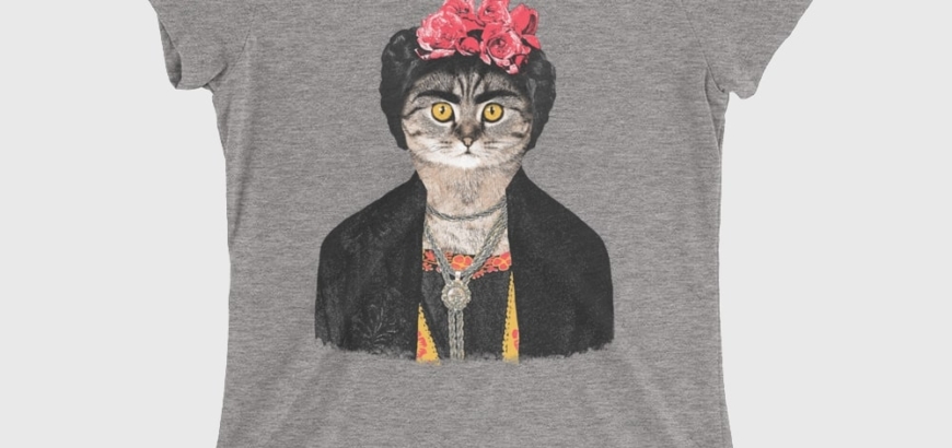 Frida Gato Women's Cotton/Poly T-Shirt
