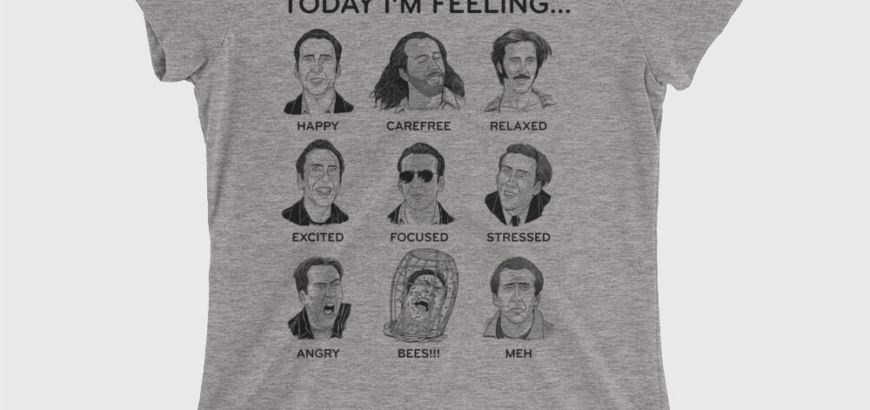 Nicolas Cage Mood Board Women's Cotton/Poly T-Shirt