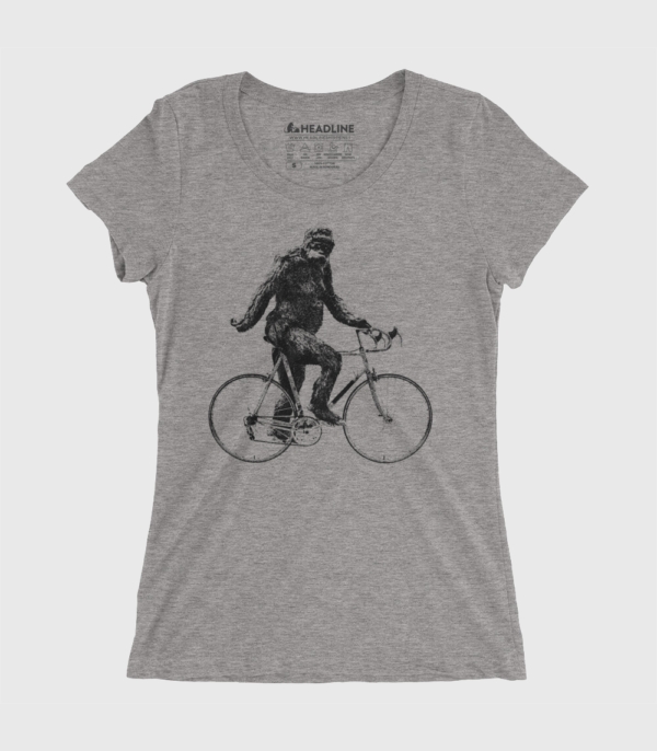 Sasquatch Cyclist Women's Cotton/Poly T-Shirt