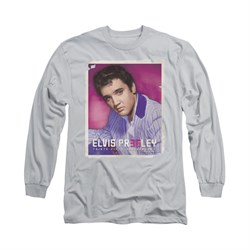 Elvis Presley Shirt 35 Long Sleeve Silver Tee T-Shirt
