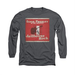 Elvis Presley Shirt At His Greatest Long Sleeve Charcoal Tee T-Shirt