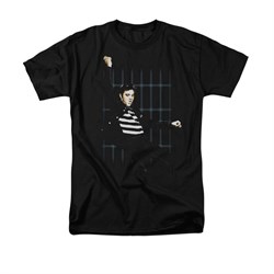 Elvis Presley Shirt Blue Bars Black T-Shirt