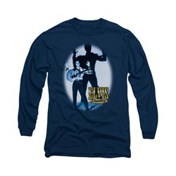 Elvis Presley Shirt Hands Up Long Sleeve Navy Tee T-Shirt