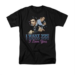 Elvis Presley Shirt I Want You Black T-Shirt