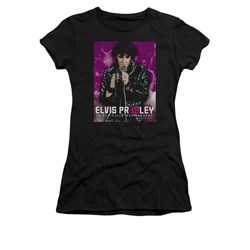 Elvis Presley Shirt Juniors 35 Leather Black T-Shirt