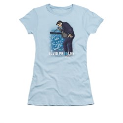 Elvis Presley Shirt Juniors 35th Anniversary Light Blue T-Shirt