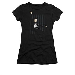 Elvis Presley Shirt Juniors Blue Bars Black T-Shirt