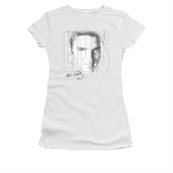 Elvis Presley Shirt Juniors Blue Eyes White T-Shirt