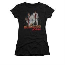 Elvis Presley Shirt Juniors Burning Love Black T-Shirt