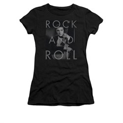 Elvis Presley Shirt Juniors Guitar Hugging Black T-Shirt