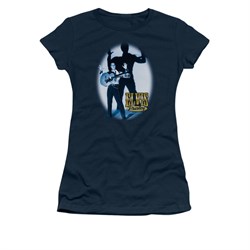 Elvis Presley Shirt Juniors Hands Up Navy T-Shirt