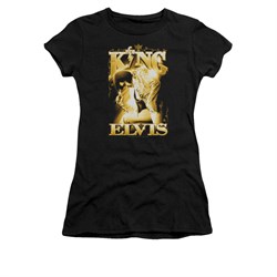 Elvis Presley Shirt Juniors In Gold Black T-Shirt