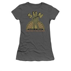 Elvis Presley Shirt Juniors Logo Music Charcoal T-Shirt