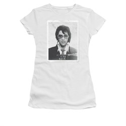 Elvis Presley Shirt Juniors Mugshot White T-Shirt